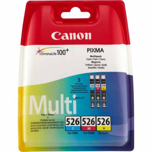 Canon CLI-526 C/M/Y Colour Ink Cartridge Multipack