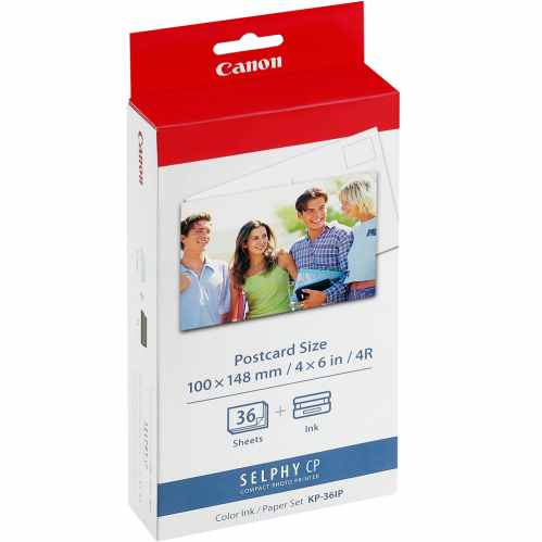 Canon Selphy KP-36IN Ink/Paper Set Postcard Size - 36 Prints (for SELPHY CP Models)