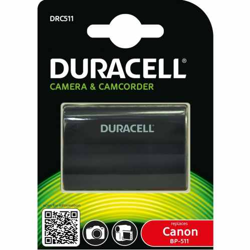 Duracell Canon BP-511 Battery - Fits many older EOS & PowerShot G models