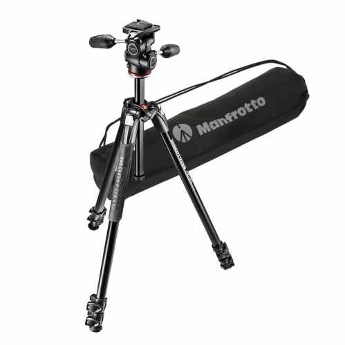 Manfrotto 290 Xtra Aluminium 3-Section Tripod with 3-Way head | MK290XTA3-3W