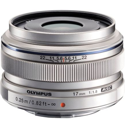 Olympus M.ZUIKO Digital 17mm f1.8 (silver) Wide-Angle Lens