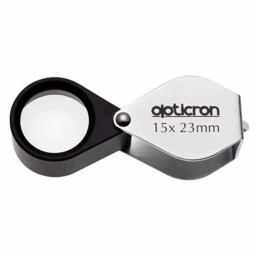 Opticron 23mm Folding Metal Loupe 15x Magnification