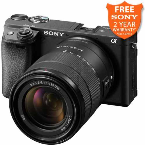 Sony Alpha 6400 Mirrorless Digital Camera with 18-135mm Lens (Black)