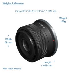 Canon RF-S 10-18mm F4.5-6.3 IS STM | Wide Angle Lens