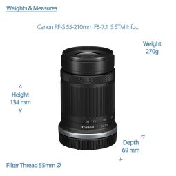 Canon RF-S 55-210mm F5-7.1 IS STM | Telephoto Lens