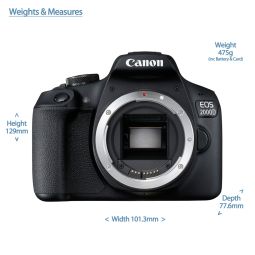 Canon EOS 2000D DSLR Camera with 18-55mm IS II