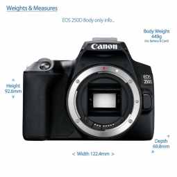 Canon EOS 250D DSLR + EF-S 18-55mm f/4-5.6 IS STM Lens