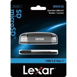 Lexar Dual-Slot SD & microSD USB-A/C Reader