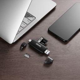 Lexar Dual-Slot SD & microSD USB-A/C Reader
