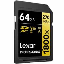 Lexar Professional 1800x SDXC UHS-II Card GOLD Series | 64GB