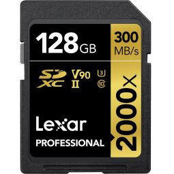 Lexar Professional 2000x SDXC UHS-II V90 Card GOLD Series | 128GB