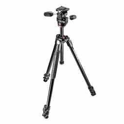 Manfrotto 290 Xtra Aluminium 3-Section Tripod with 3-Way head | MK290XTA3-3W