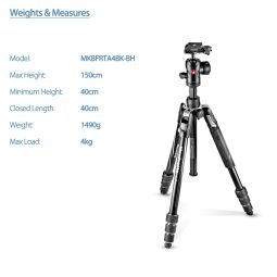 Manfrotto Befree 2N1 Tripod with Monopod | Twist Lock | MKBFRTA4B-BHM