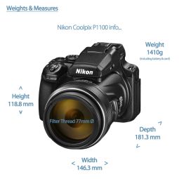 Nikon COOLPIX P1100 125x Zoom Bridge Camera