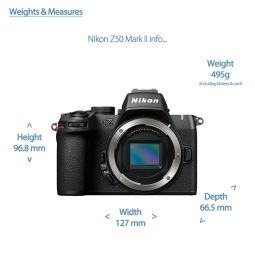 Nikon Z50 II Body | 20.9MP DX Mirrorless Camera