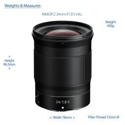 Nikon NIKKOR Z 24mm f1.8 S | Prime Lens