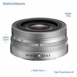 Nikon NIKKOR Z DX 16-50mm f/3.5-6.3 VR | Silver