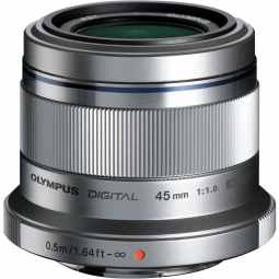 Olympus M.ZUIKO Digital 45mm f/1.8 (silver) Portrait Lens