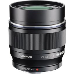 Olympus M.ZUIKO Digital ED 75mm f/1.8 (black) Prime Telephoto Lens