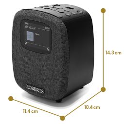 Roberts Ortus 5 DAB+/FM Bedside Radio with Bluetooth | Black