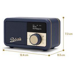 Roberts Radio Revival Petite 2 DAB+ Radio Alarm Clock | Midnight Blue