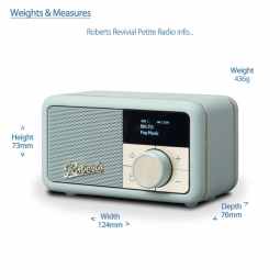 Roberts Radio Revival Petite DAB Radio | Duck Egg