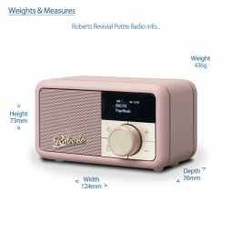 Roberts Radio Revival Petite DAB Radio | Dusky Pink