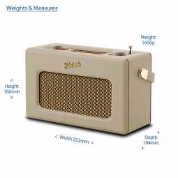 Roberts Revival RD70 DAB+/FM Radio with Bluetooth & Alarm - Pastel Cream