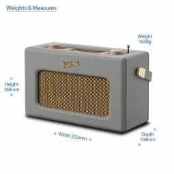 Roberts Revival RD70 DAB+/FM Radio with Bluetooth & Alarm - Dove Grey