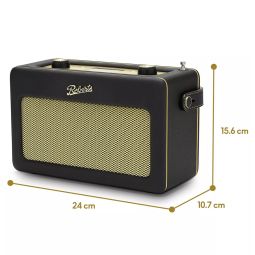 Roberts Revival Icon DAB+/FM/Internet Bluetooth Digital Radio Smart Speaker with Alexa Voice Control | Black