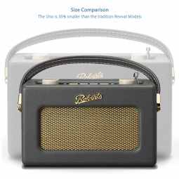 Roberts Revival UNO Compact DAB+/FM Radio with & Alarm- Charcoal Grey