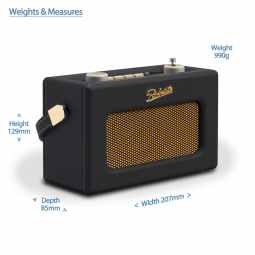 Roberts Revival UNO Compact DAB+/FM Radio with & Alarm- Black