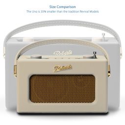 Roberts Revival UNO Compact DAB+/FM Radio with & Alarm - Pastel Cream