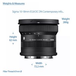 Sigma 10-18mm f2.8 DC DN Contemporary | Canon RF-S