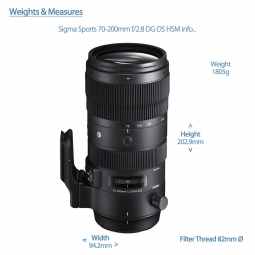 Sigma 70-200mm f/2.8 DG OS HSM Sports Lens | Canon EF