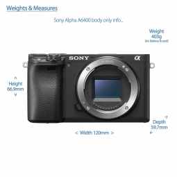 Sony Alpha 6400 Mirroless Digital Camera Body (Black)