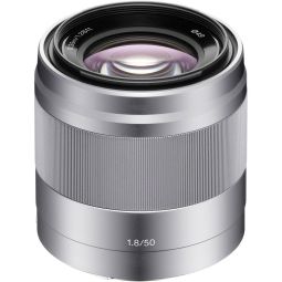 Sony E 50mm F1.8 OSS E-Mount Prime Lens (Silver)