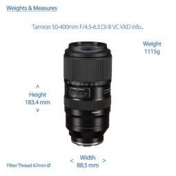Tamron 50-400mm F4.5-6.3 Di III VXD | Sony FE fit